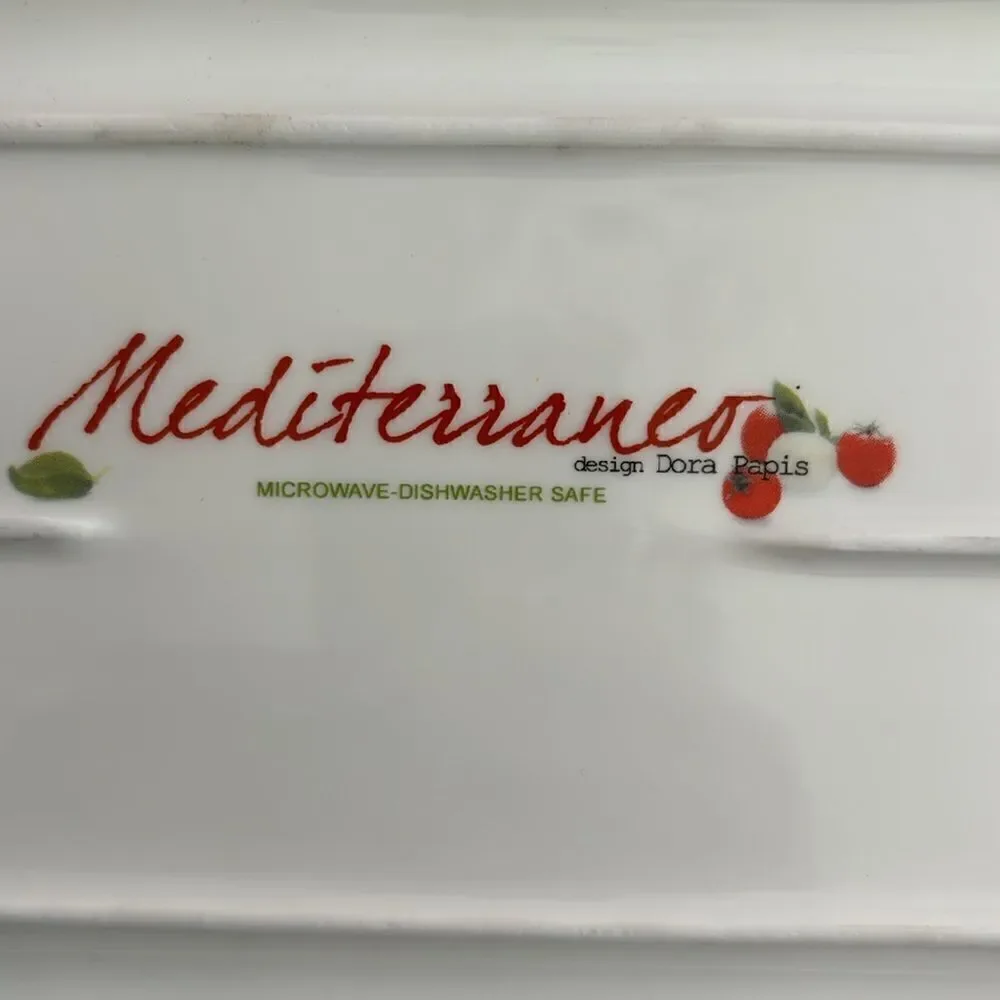Mediterraneo Design Dora Papis Ceramic Rectangle Serving Platter